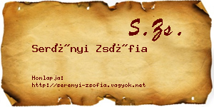 Serényi Zsófia névjegykártya